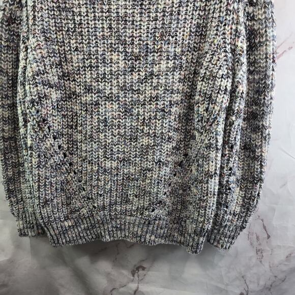 Rails Sweater Womens Small Black Gray Marled Lux Kaleidoscope Crew Neck Wool - Picture 7 of 12